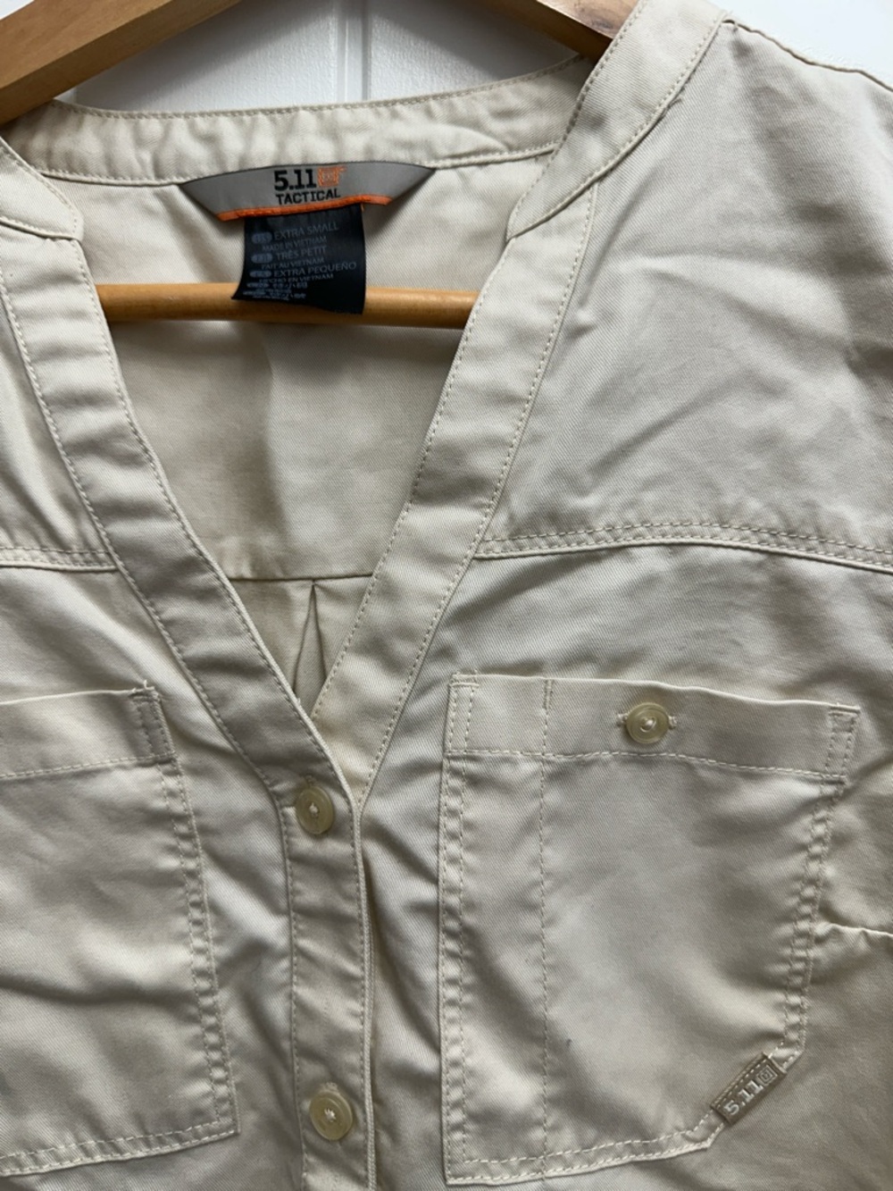 5.11 Tactical Cream Utility V-Neck Shirt